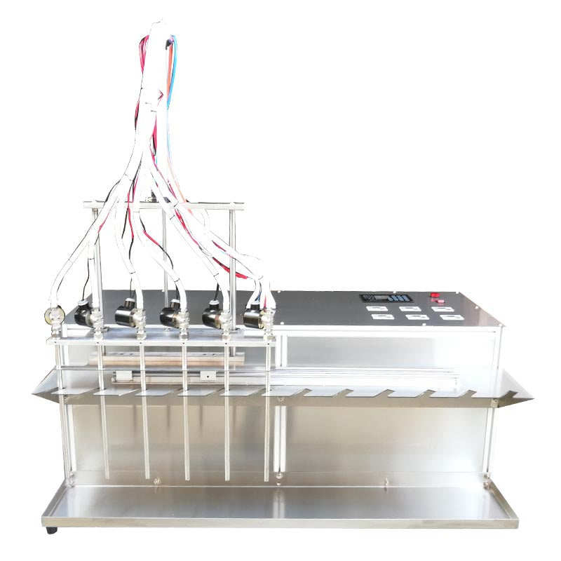 เครื่องบรรจุถุงฝาเกลียว 6 หัวจ่าย lifting and submersible suction nozzle stand-up pouch filling