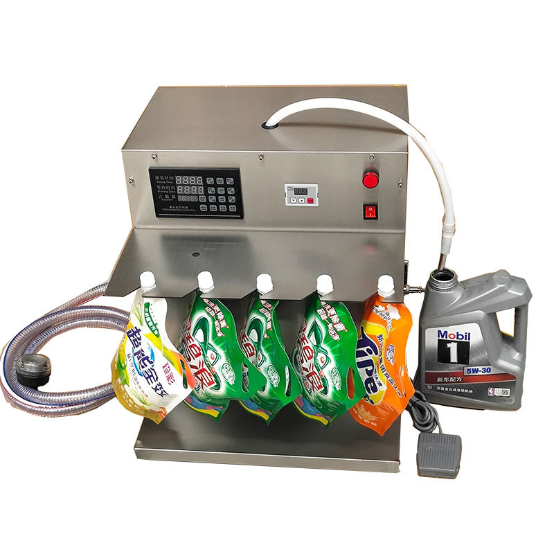 เครื่องบรรจุถุงซองเกลียว packaging bag laundry detergent filling machine hand sanitizer detergent
