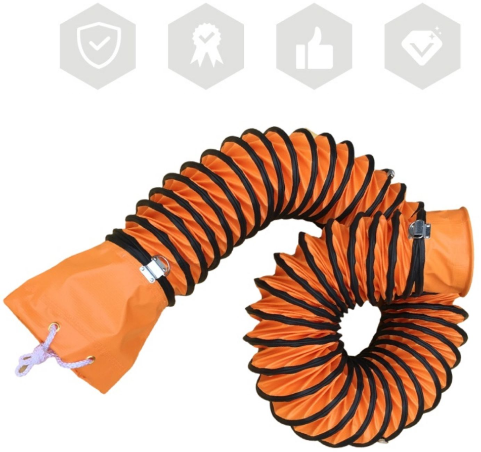 ท่อลม ท่อผ้าใบ Telescopic canvas duct hose ventilation VTM-2 flame retardant 150MM-1500MM 3-10 เมตร
