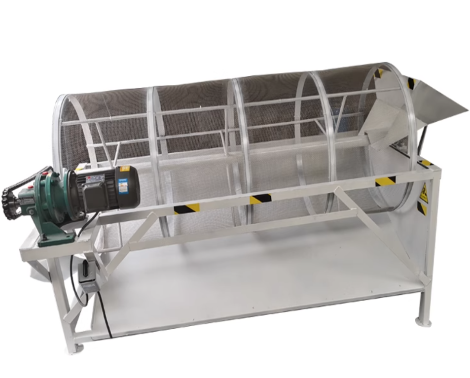 เครื่องร่อน ทราย ข้าวสาร ทรงกระบอก ทรงแปดหลี่ยม rotary sieve drum sand screen machine มอเตอร์ 1.5 kw, 3kw, 4kw ไฟ220/380v สั่งทำ