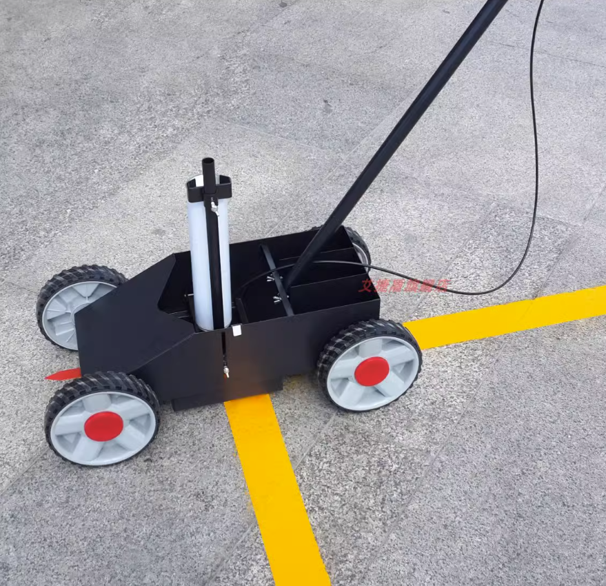 เครื่องตีเส้นถนน แบบสี่ล้อ เส้นกว้าง 6.5-15cm ที่จอดรถ scribing machine drawing line