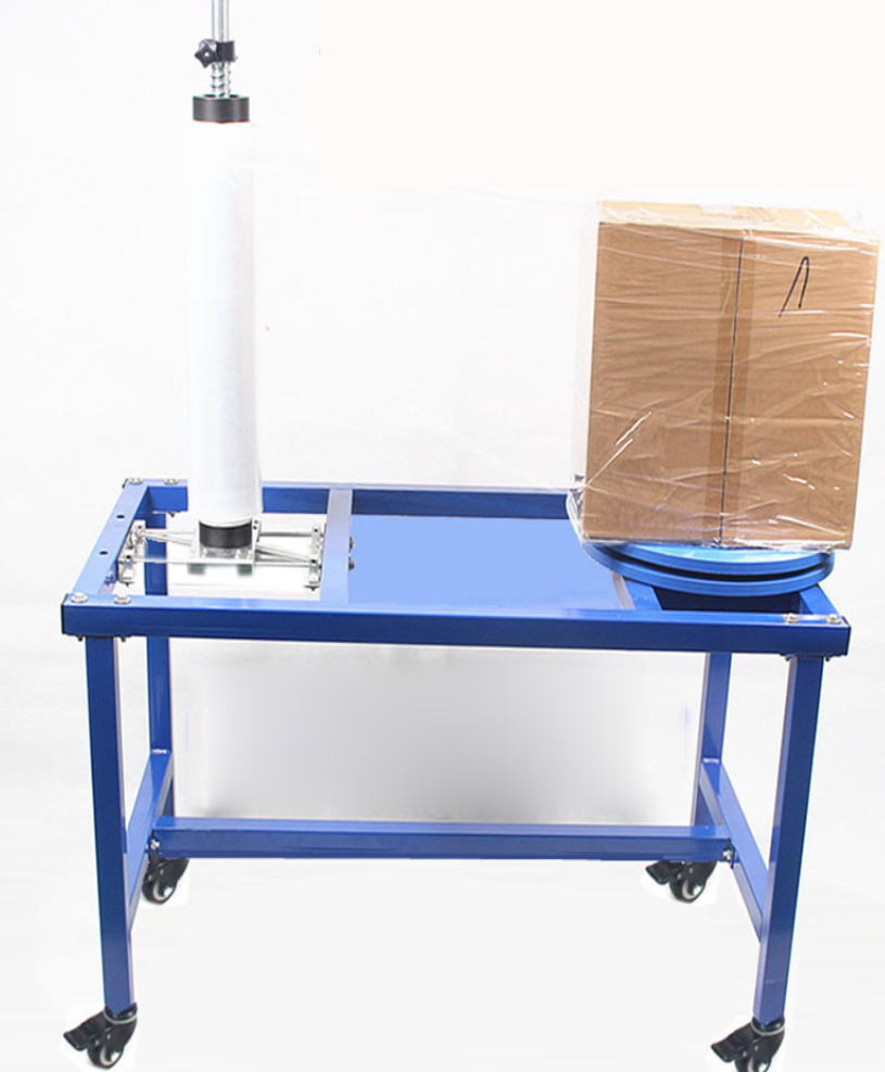 โต๊ะพันฟิล์มพาเลท เครื่องพันฟิล์มยืด หมุนฟิล์มยืด ใช้กับฟิล์มยืดขนาด 50 CM เสา 75 ซม ไม่เกิน 80 KG