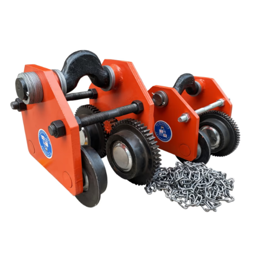 รอกวิ่งบนราง monorail trolley head crane pulled 1-10 Tons โซ่ยาว 3,6,9,12 m