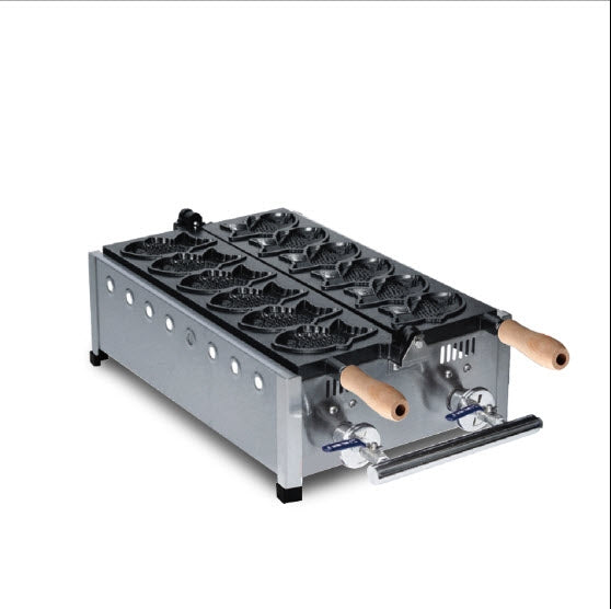 เครื่องทำวาฟเฟิลรูปปลา 6ตัว FY-1101R 11kg แกส สำหรับทำวาฟเฟิลปลาอร่อย รูปทรงน่ารัก ใช้งานง่าย เหมาะสำหรับร้านค้าและบ้าน