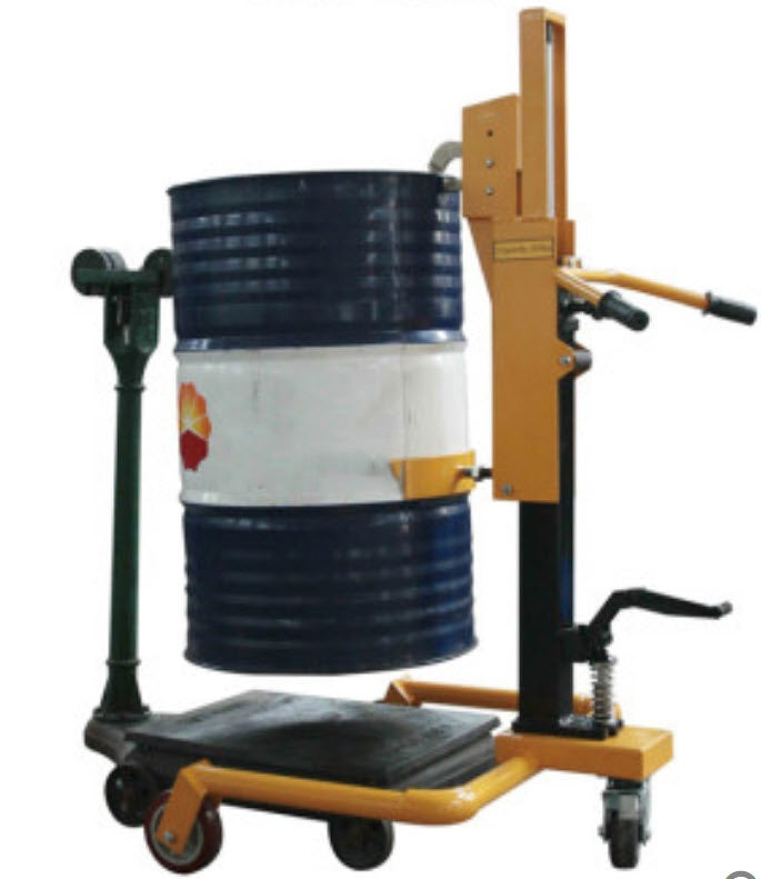 เครื่องยกถังเหล็ก ระบบเท้าเหยียบ DT350A Hydraulic Oil Drum Truck Drum ขนาด 920x920x1130 มม.