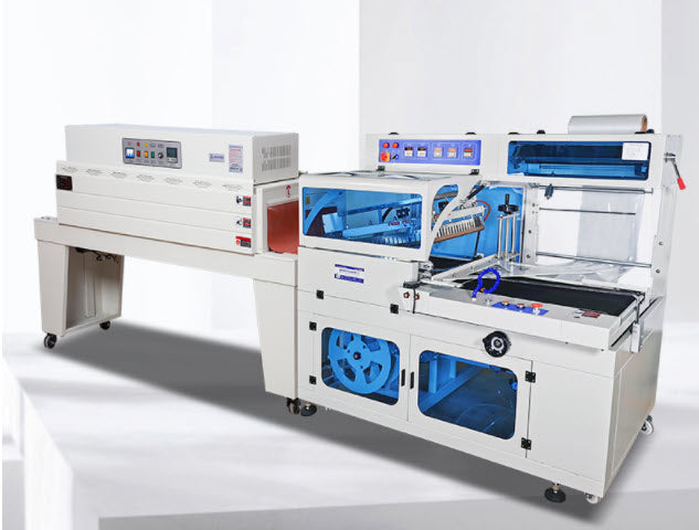 เครื่องตัดฟลีม อบฟลีมยืดหด อัตโนมัติ 450L automatic sealing and cutting machine heat shrinkable film packaging