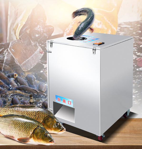 เครื่องขอดเกล็ดปลาไฟฟ้า อัตโนมัติ Electric Fish Scaler Machine พร้อมผ่าท้อง หรือ ผ่าหลัง