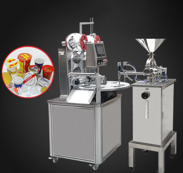 เครื่องบรรจุพร้อมซีล LD672 professional disc cup sealing film 7-8KG/CM2