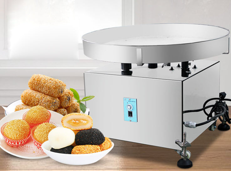 เครื่องคลึงแป้ง เครื่องคลุกผงแป้ง คลุกมะพร้าว คลุกงา คลุกเกล็ดขนมปัง powder coating machine