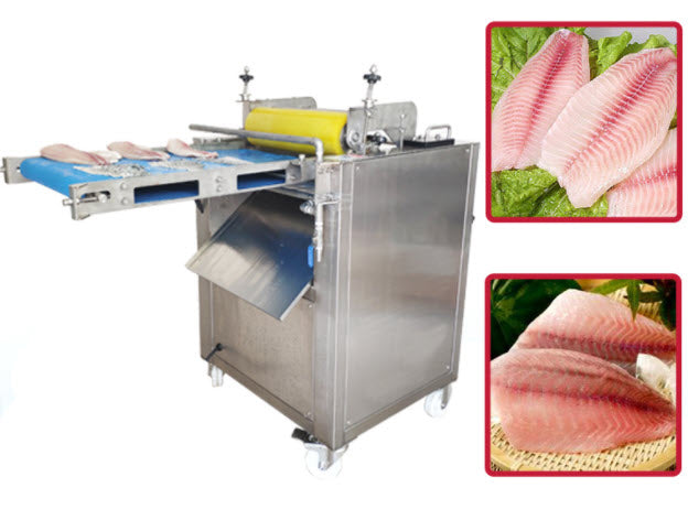 เครื่องลอกหนังปลาแบบสายพาน FGB-400 fish peeling machine commercial 380V