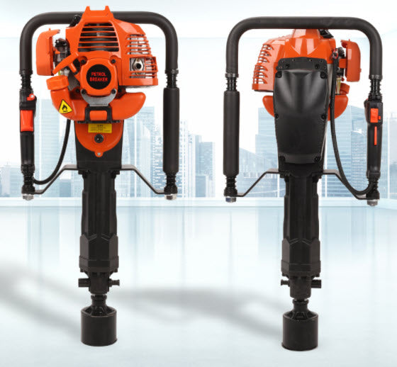 เครื่องกระแทกเสาเข็ม เสาไม้ gasoline engine single pier driver wood pile