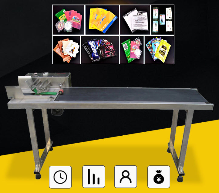 เครื่องฟีดกระดาษ ถุง กล่อง เครื่องป้อนฉลาก ซอง รวมสายพาน Conveyor paper feeder machine Automatic
