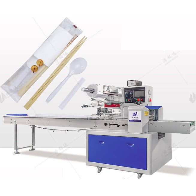 เครื่องห่อ เครื่องแพ็คสินค้า ตะเกียบ spoon fast food packaging machine
