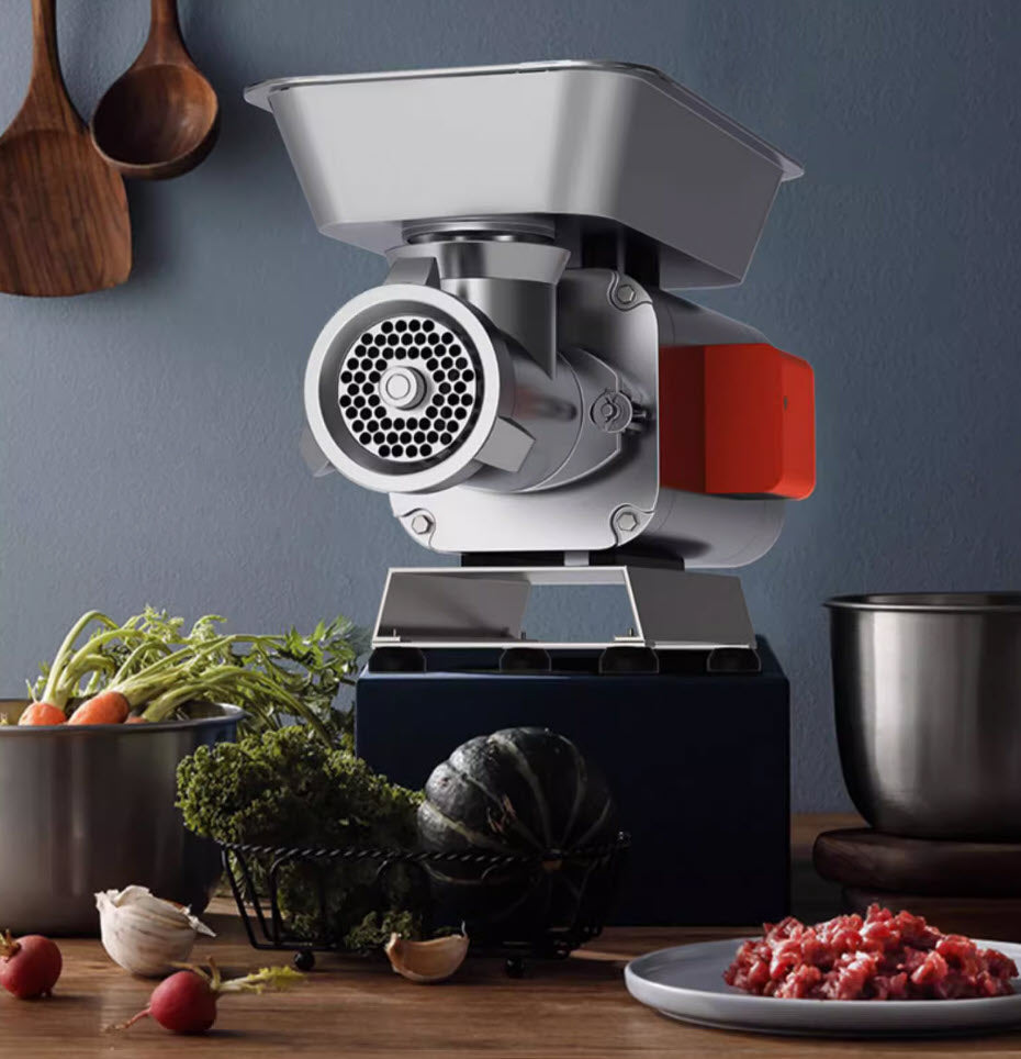 เครื่องบดเนื้อไฟฟ้า รุ่น 12 22 32 1300W, 1800W, 2200W pure copper motor meat grinder stainless steel electric high-power powerful