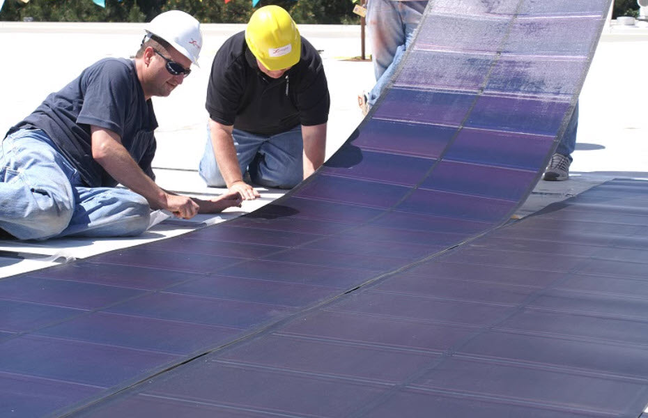 แผงโซล่าแบบบางงอได้ติด metal sheet 300W ขนาด 300W/60V, 316W/42V, 288W/70V, 166W/16.6V, 53W/12.8V