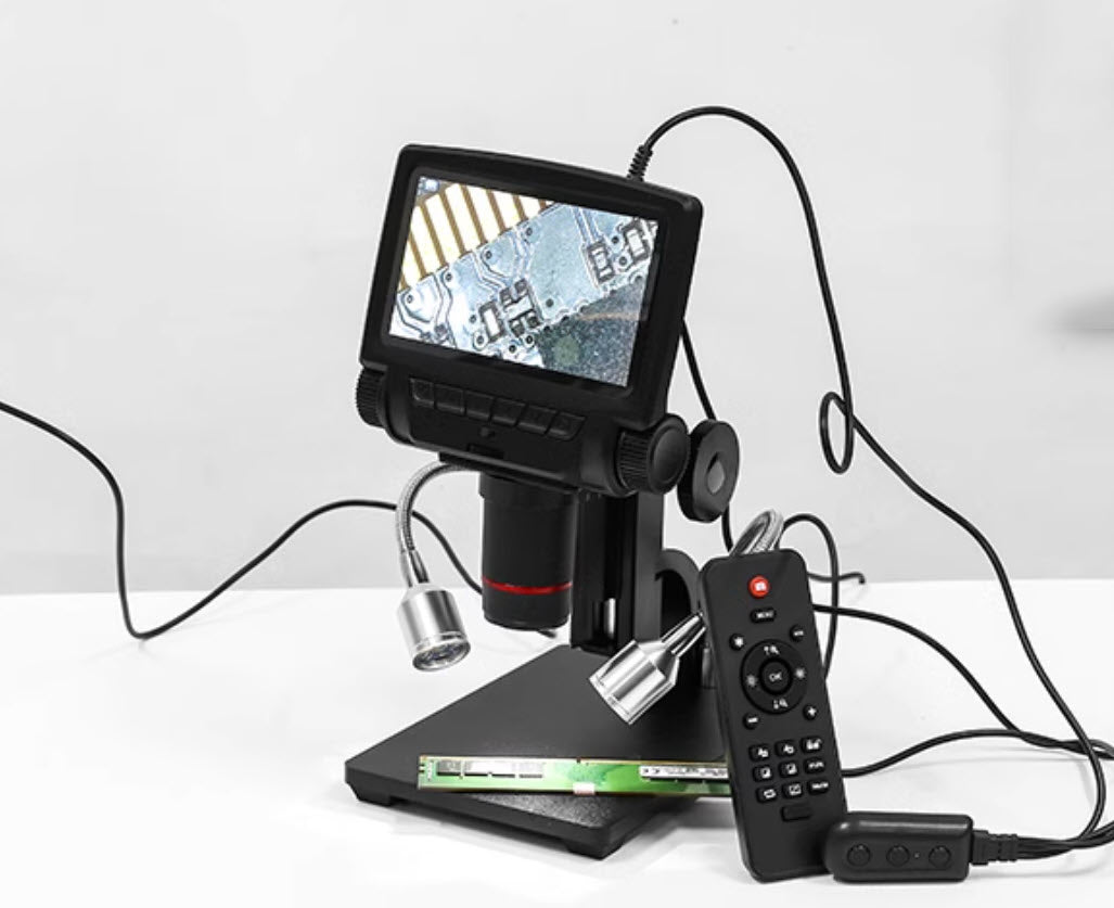 กล้องไมโครสโคป 5-inch digital electronic microscope HDMI/USB ultra-high 32G VGA adapter high-speed memory card