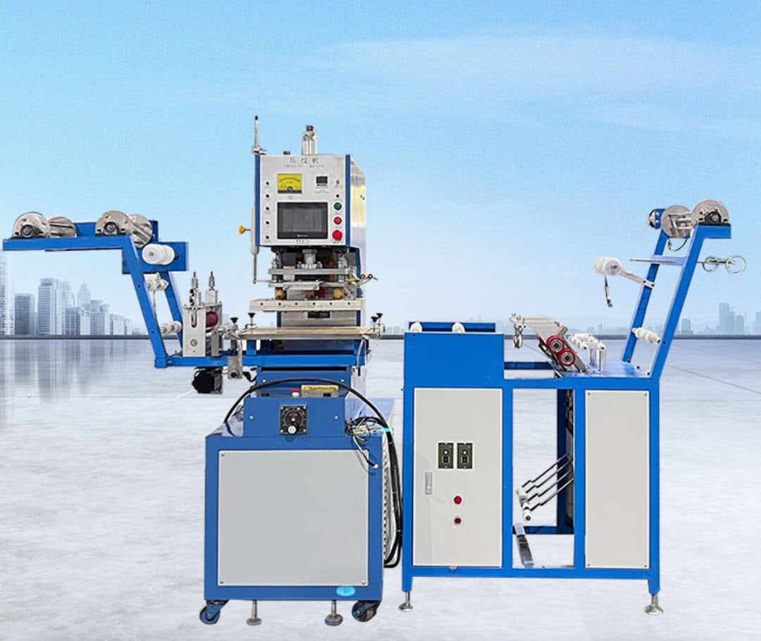 เครื่องปั๊มลายริบบิ้น ต่อเนื่อง DH-EM04 Heat Pressed Elastic Band Ribbon Embossing Machine