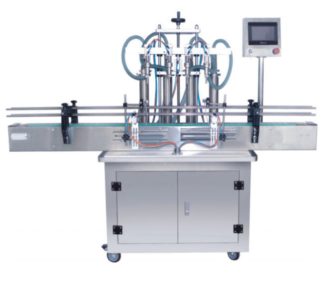 เครื่องบรรจุของเหลว 4 หัว ZY-4 , Zy-6 มีให้เลือกหลายรุ่น บรรจุ 0ml~5L บางรุ่นสามารถ ทนกรดและด่าง