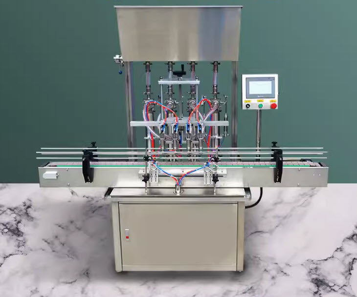 -เครื่องบรรจุของเหลวหนืด 4 หัว GT-G100 ขนาด 100-5000L หัวคู่ หัวเดี่ยว หรือ 4 หัว