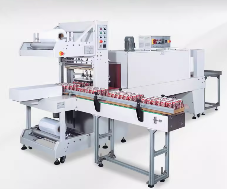 เครื่องห่อแพ็คโหลอัตโนมัติ ขวดน้ำ กระป๋อง SCT-6030A Cuff Shrink Packaging Machine