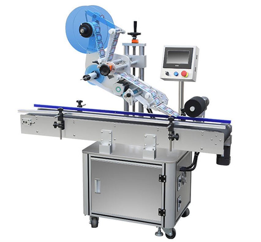 เครื่องติดสติ๊กเกอร์ พร้อมสายพานต่อเนื่อง 910w220v 150kg ขนาดฉลาก ยาว 20-315มม กว้าง 10-150mm