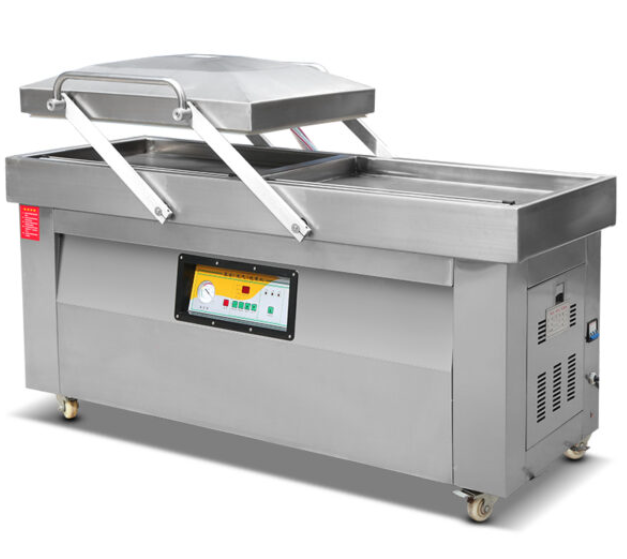 DZ-800/2SB เครื่องซีลสูญญากาศอุตสาหกรรม 2 ช่อง พร้อมฟังก์ชันดูดอากาศและปิดผนึกสำหรับเก็บอาหารสดและยืดอายุสินค้า