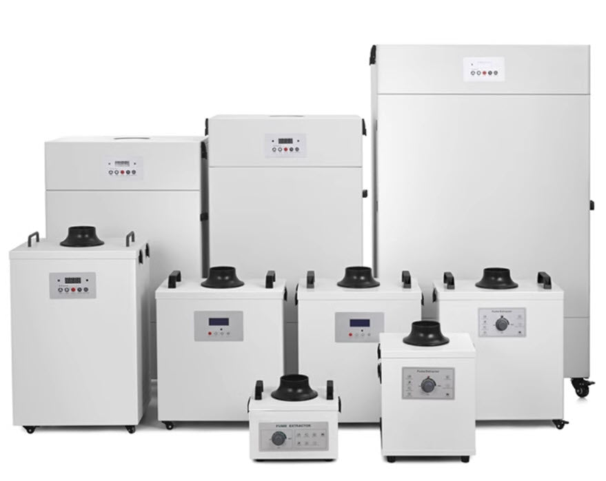 เครื่องฟอกอากาศโรงงาน Fume Extractor FES400 - 460m³/h Airflow - 400W Power