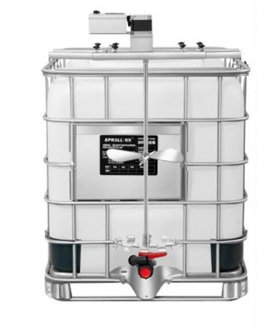 เครื่องกวนผสมไฟฟ้า - แบบขยายแนวนอนพร้อมถัง 1000L (SP-HDD750-L600-L1000)