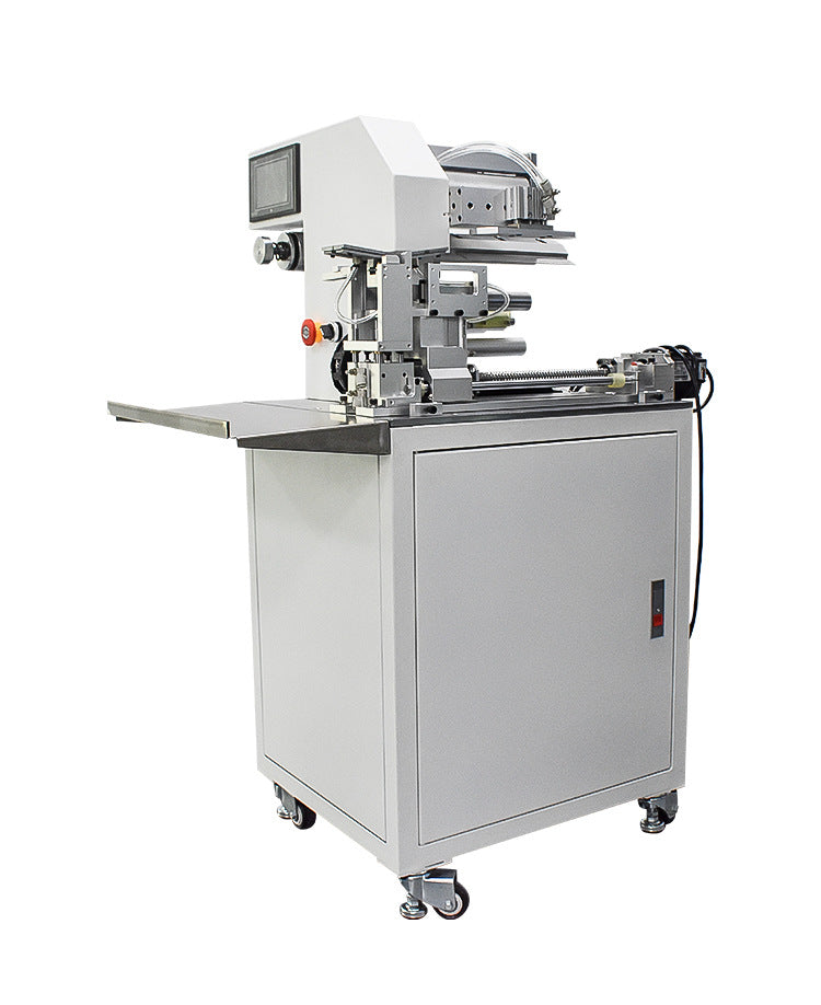 เครื่องติดสติ๊กเกอร์ฉลากบนสายไฟแบบหนีบ Automatic Clamping Wire Labeling Machine รุ่น BORX-829