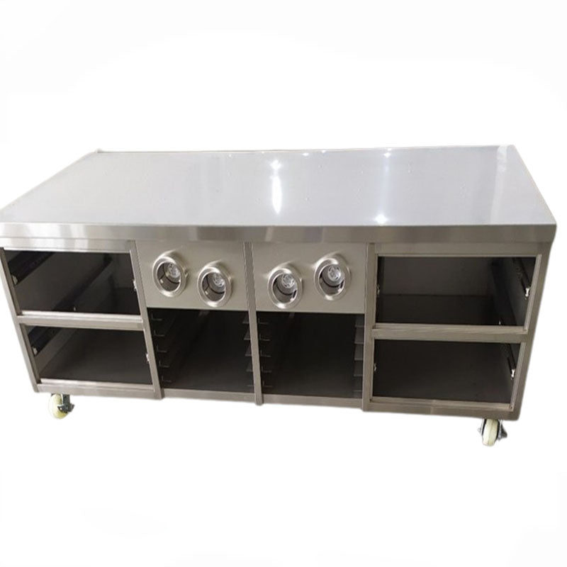 เคาน์เตอร์สแตนเลส 304 stainless steel counter 1200/1600/1800 แบบมีล้อ