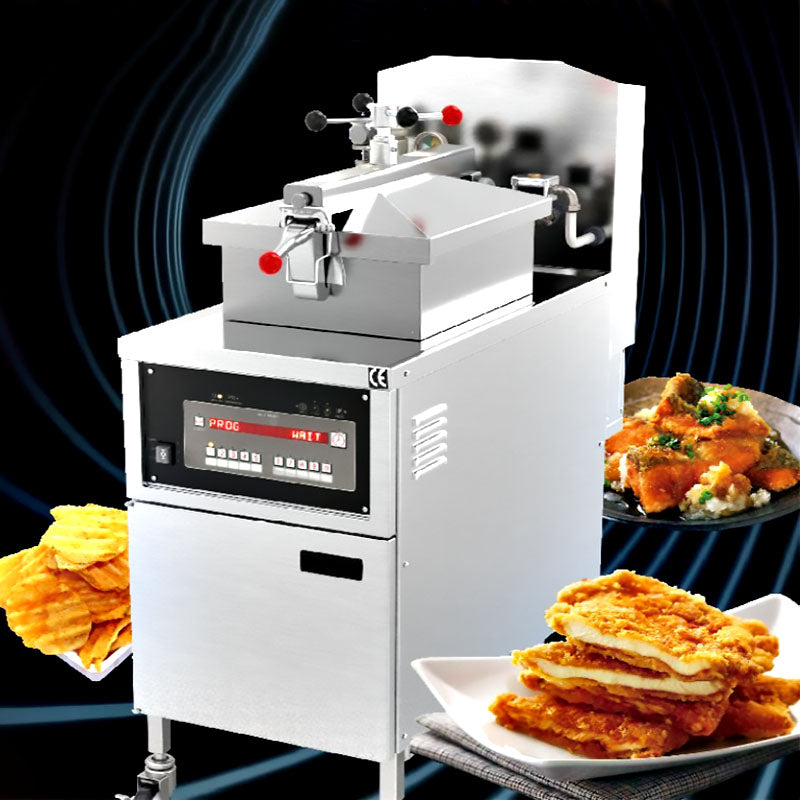 หม้อทอดไฟฟ้าแรงดันสูงรุ่นไมโครคอมพิวเตอร์ High-Pressure Electric Fryer สแตนเลส 304 3N~380V/50Hz 13.5 kW 90~190°C 24 ลิตร