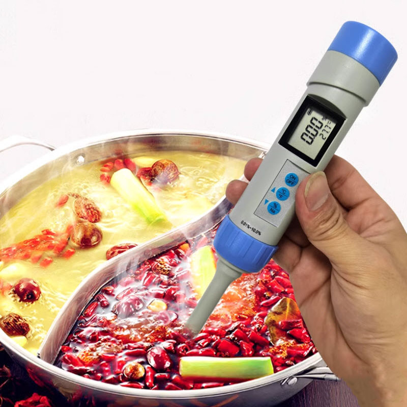 เครื่องวัดความเค็มดิจิตอล Digital Salinity Meter 0.0-10% ±0.1% 0-3999 มิลลิกรัม