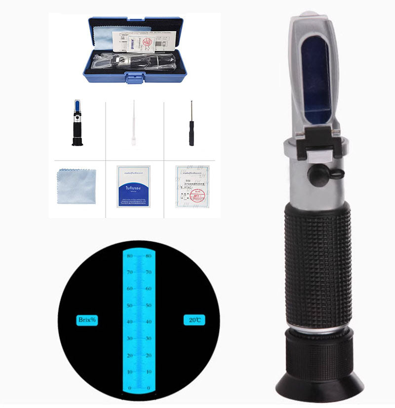 เครื่องวัดความหวานแบบแมนนวล Handheld Brix Refractometer ช่วงการวัด: 0-90%