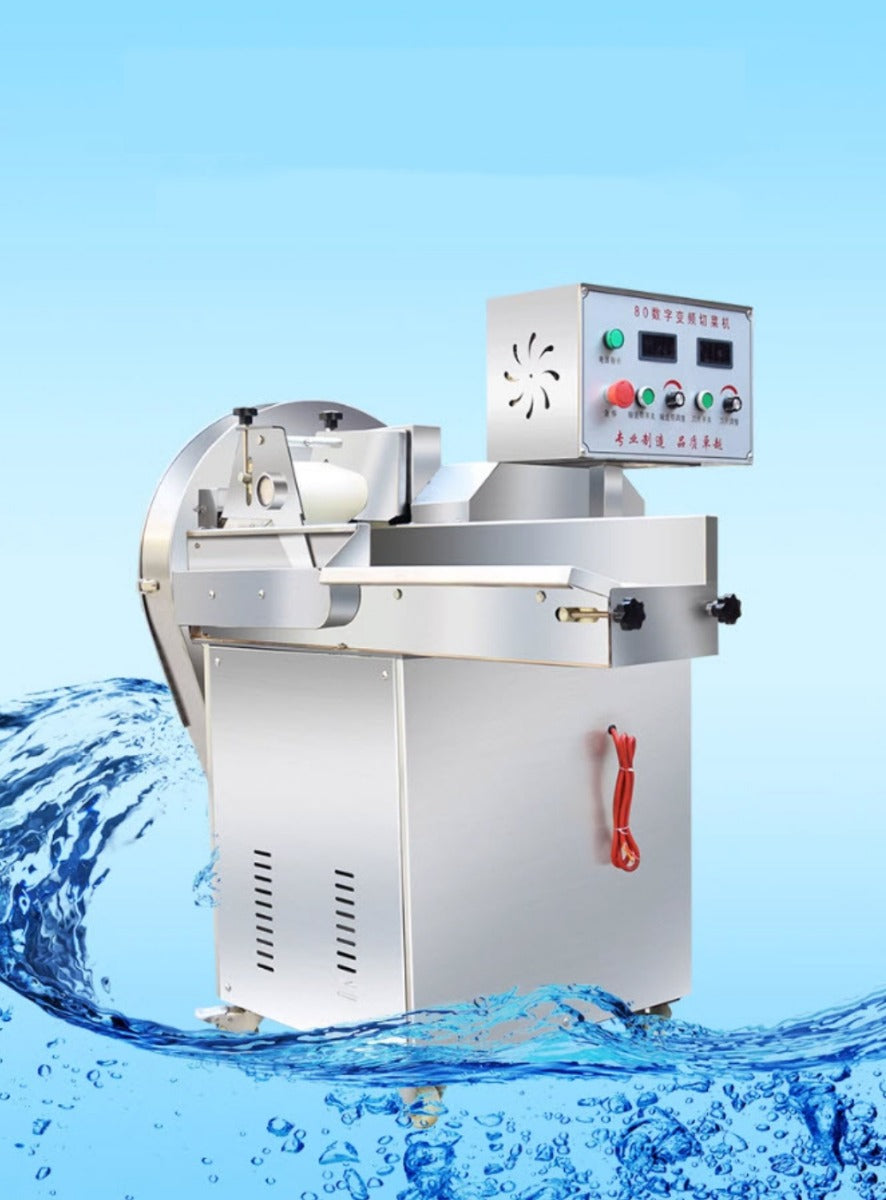 เครื่องหั่นผักอัตโนมัติ รุ่น 200 Digital Vegetable Cutting Machine สายพานหน้ากว้าง 200มม. 3000W กำลังผลิต 1500 กก./ชม.