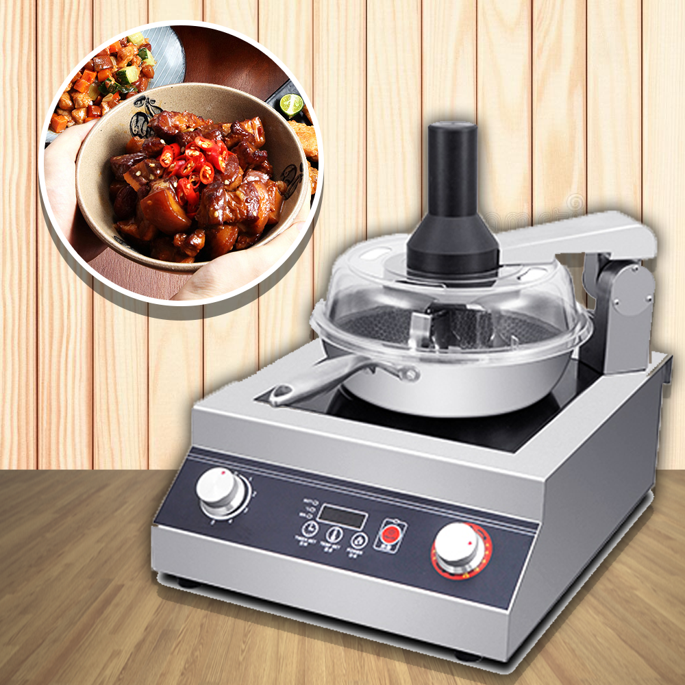 เครื่องผัดอาหารไฟฟ้า Fully automatic hot pot frying machine 220V