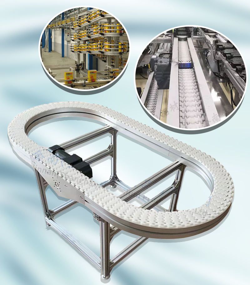 สายพานหมุน ลำเลียง พลาสติก ครึ่งวงกลม หน้ากว้าง 63, 83, 103 มม. ราคาต่อเมตร. Plastic Half Circle Chain Conveyor Filling Cosmetics Mask Machine