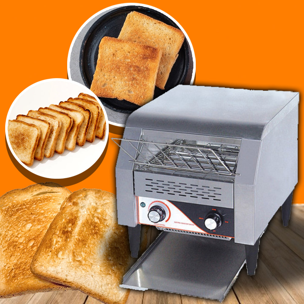 เครื่องปิ้งขนมปังไฟฟ้า แบบ สายพาน Electric Conveyer Toaster Machine J-ECT-300 2240W