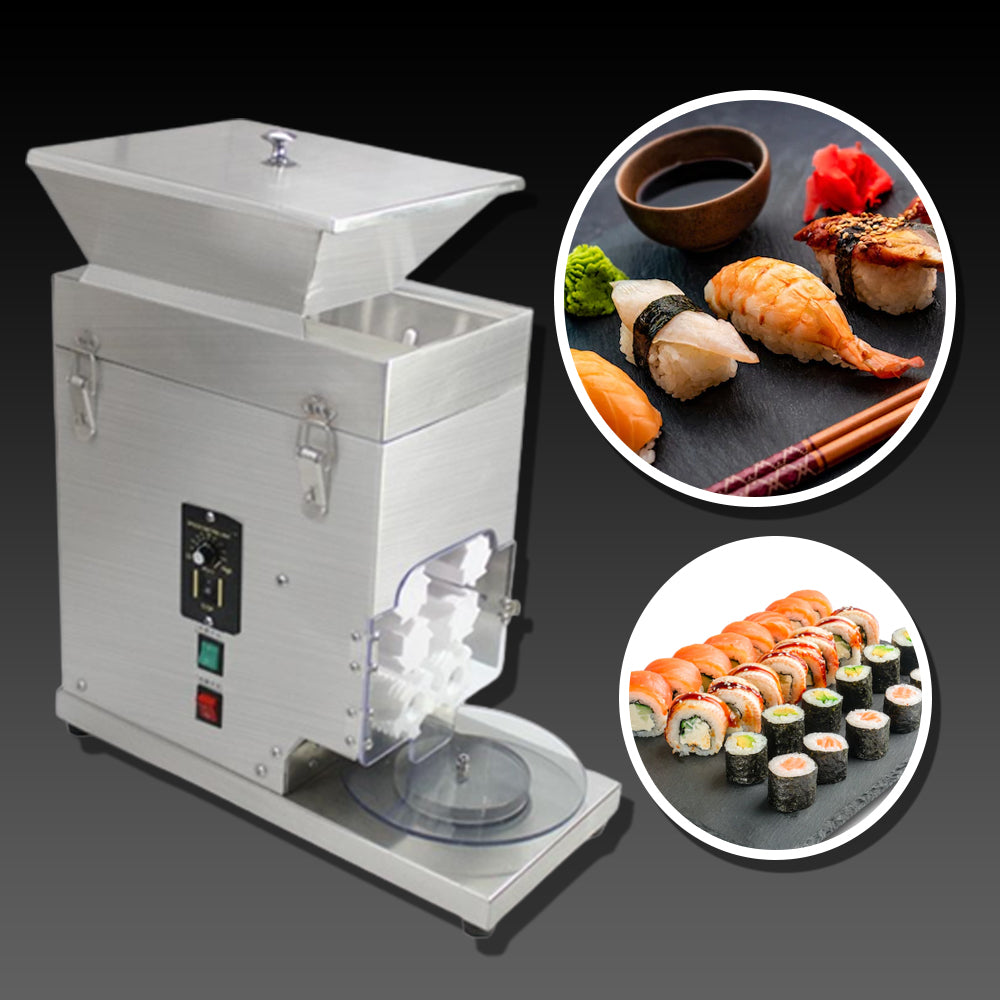เครื่องปั้นข้าวซูชิ Semi Auto Sushi Rice Ball Machine สามารถเลือกน้ำหนักได้ตั้งแต่ 20-28 กรัม