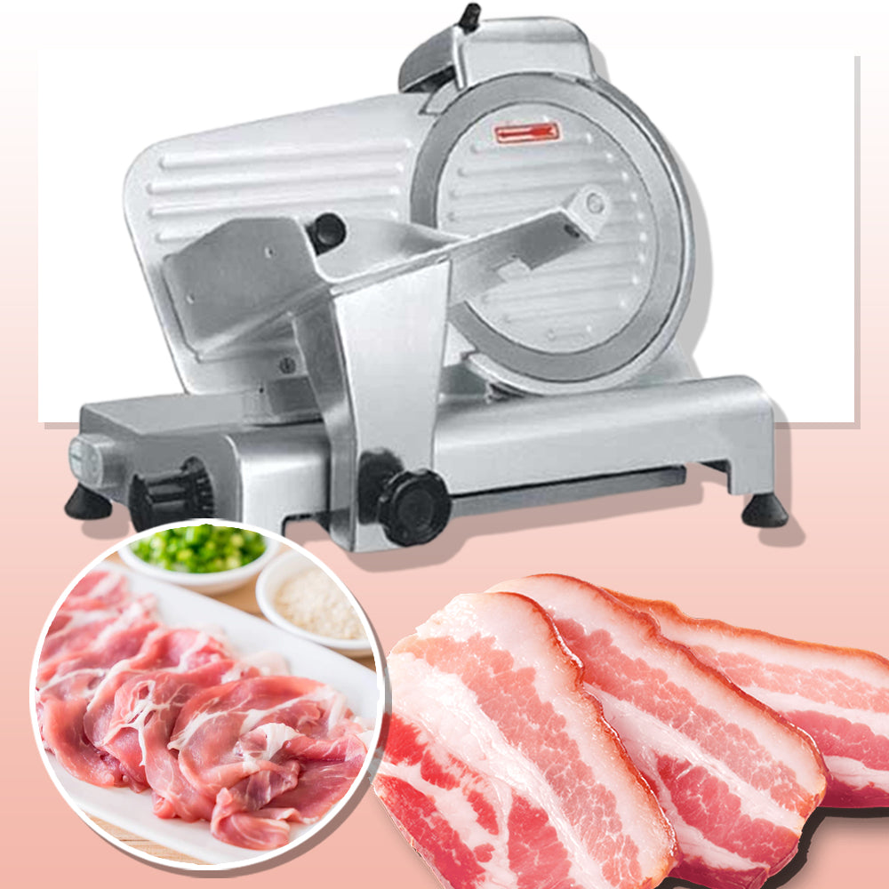 เครื่องสไลด์เนื้อ เครื่องสไลด์หมู เครื่องหั่นหมู กึ่งอัตโนมัติ ใบมีด 8 นิ้ว 220ES-8