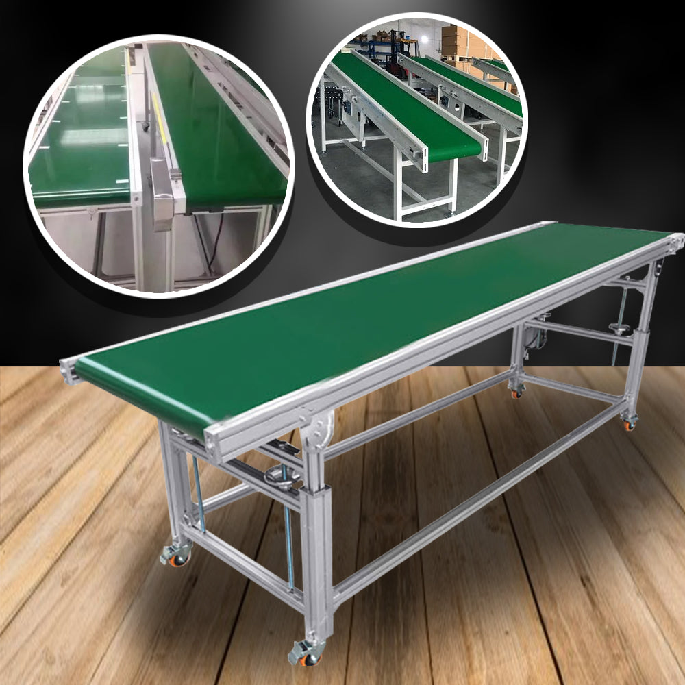 สายพานลำเลียงไฟฟ้า Electric Belt Conveyor แบบล้อเลื่อน สายพาน PVC