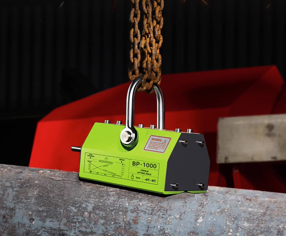 แม่เหล็กยกชิ้นงาน BP100 Magnetic electric control hoisting