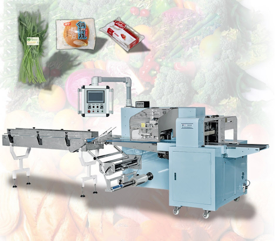 เครื่องซีลแบบสายพานลำเลี่ยง ถุง สั่งทำตามขนาด CB-680XWS spot tray packaging machine 500x120x165cm