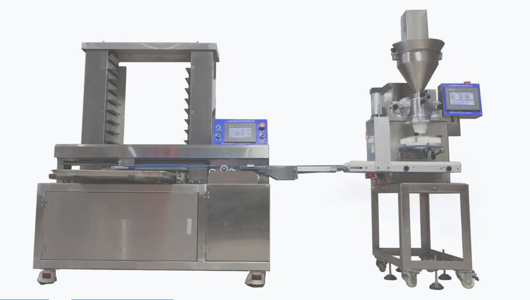 เครื่องบรรจแป้ง 10 กรัม ใส่ไส้ 4 กรัม เครื่อง ขนมปังบันใส่ไส้เนื้อสับ Longteng automatic small table filling machine mochi machine