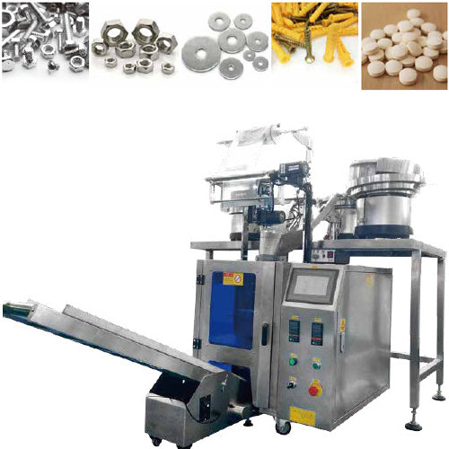 เครื่องบรรจุพร้อมซีล อุปกรณ์ มัฟังก์ชั่นการนับด้วยระบบสั่น เม็ดยา น็อตตัวผู้ น็อตตัวเมีย แหวน พร้อมห่อ 2(Kw)Vibrating Disk Bag Screw Point Packaging Machine