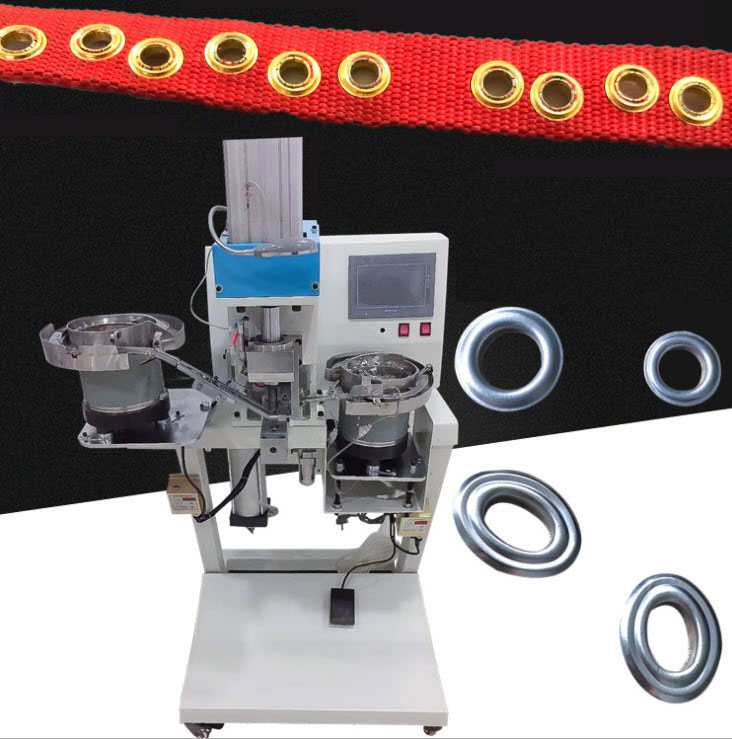 เครื่องตอกตาไก่ไฟฟ้า 500(W) 160(kg) punching automatic air eyelet machine