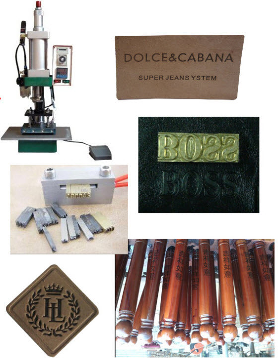 เครื่องกดหนังลายนูน กดร้อนพลาสติก โลโก้พลาสติก plastic logo hot stamping machine customization YD-63