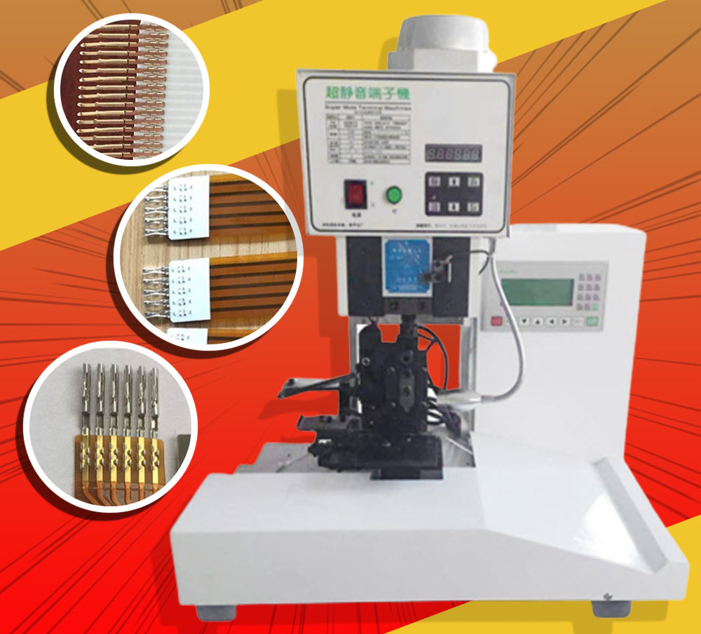 เครื่องย้ำสายไฟ สายแพร เครื่องต่อปลั๊ก connector terminal Semi-automatic 2.54 crimping machine model XLD-0108