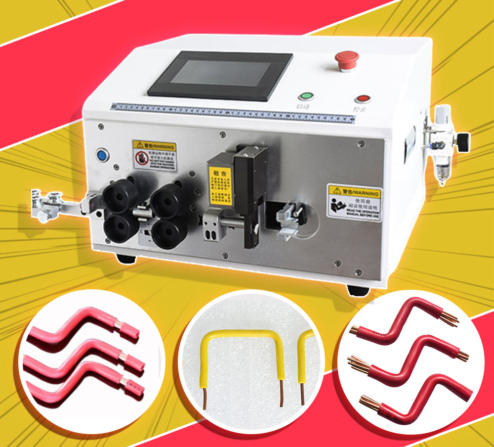 เครื่องปอกสายไฟ พร้อมดัด automatic bending and stripping machine bending stripping machine automatic computer stripping model XLD-9130