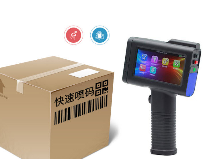 เครื่องพิมพ์มือถือ coding machine hand-held inkjet printer for labels, packaging, barcodes, portable design, high-speed printing, easy to use