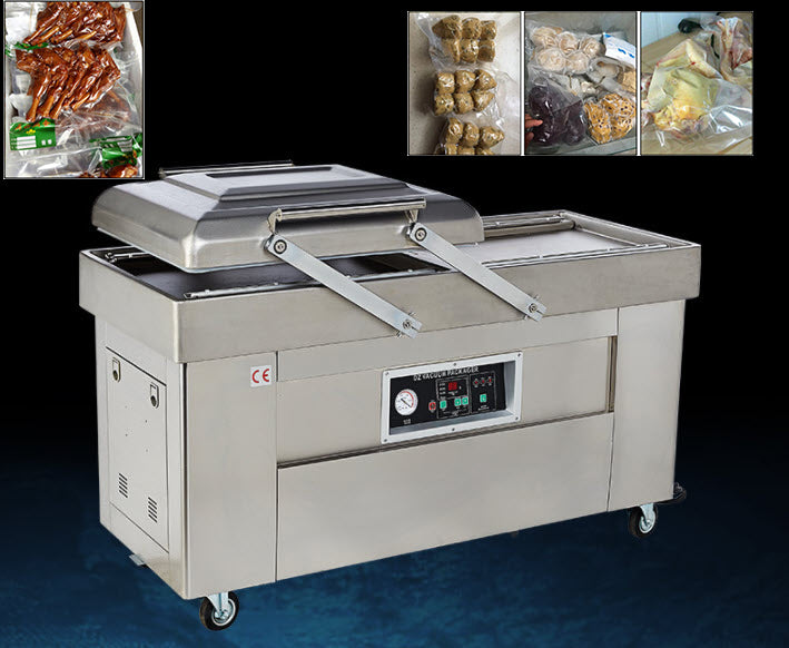 เครื่องซีลสูญญากาศ DZ-2SA รุ่นธรรมดา ขนาดใหญ่ สี่แถบซีล สูญญากาศของที่มีน้ำได้